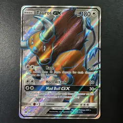 Tauros GX (Full Art) 144/149 Holo Ultra Rare SM Base Set Pokemon Near Mint - Image 1
