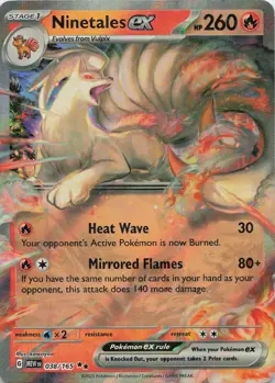 Ninetales ex 038/165 Double Rare 151 Pokemon NM/M - Image 1