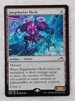 MTG Surgehacker Mech #260 Kamigawa Neon Dynasty Magic Card Rare NM - Image 1