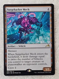 MTG Surgehacker Mech #260 Kamigawa Neon Dynasty Magic Card Rare NM - Image 2