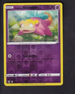 Galarian Slowpoke 054/163 Common Battle Styles Pokemon Reverse Holo Near Mint - Image 1