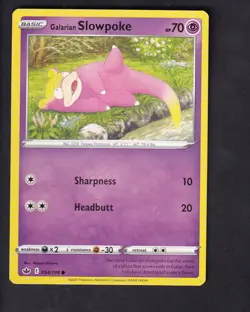 Galarian Slowpoke 054/198 Common Chilling Reign Pokemon Near Mint - Image 1