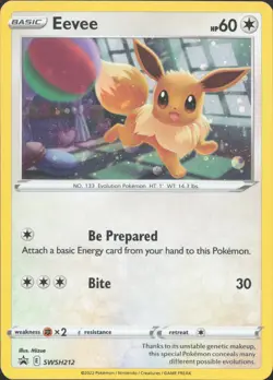 Eevee SWSH212 Cosmo Holo Swirl Promo Sword & Shield Promo Pokemon Near Mint - Image 1