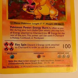Shadowless Charizard Base Set Holo Rare #4/102 1999 Pokemon TCG - Image 3