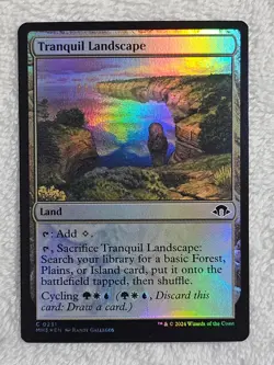 MTG Tranquil Landscape FOIL Modern Horizons 3 (MH3) #231 Magic Card NM - Image 1