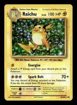 Raichu 36/108 XY - Evolutions Holo Rare Pokemon TCG - Image 1