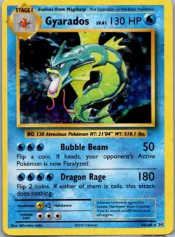 Gyarados 34/108 Holo Rare Evolutions Pokemon Holo Near Mint - Image 1