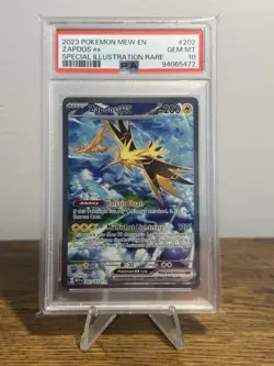 Zapdos EX Scarlet & Violet 151 202/165 Pokemon SIR Full Art EN 2023 PSA 10 - Image 1