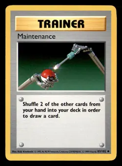 Maintenance 83/102 Uncommon Base Set Pokemon Unlimited Lightly Played - Image 1