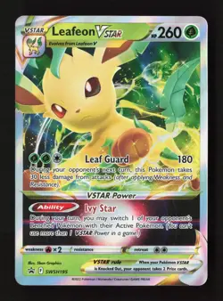 Leafeon VSTAR SWSH195 Holo Promo Sword & Shield Promo Pokemon Near Mint - Image 1