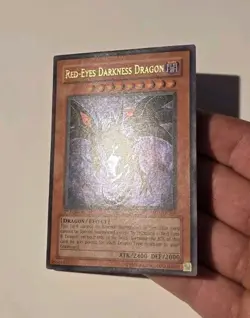 Yugioh Red-Eyes Darkness Dragon SD1-EN001 1st Edition Ultra Rare LP - Image 4