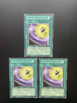 Yugioh Gravekeeper's Servant SRL-031 Unlimited Edition Common LP X3 - Image 1