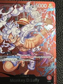 One Piece Monkey.D.Luffy ST21-001 Leader Red Foil - Image 3