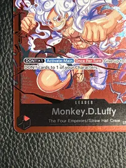 One Piece Monkey.D.Luffy ST21-001 Leader Red Foil - Image 5