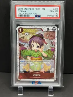 Otama- One Piece PRB01 OP01-006 Cutie Jolly Roger Foil PSA 10 - Image 1