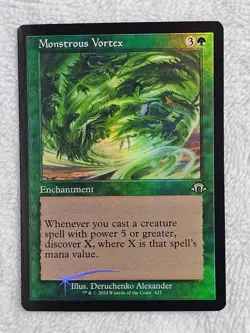 MTG Monstrous Vortex Retro Frame FOIL Modern Horizons 3 (MH3) #427 Card U NM - Image 1