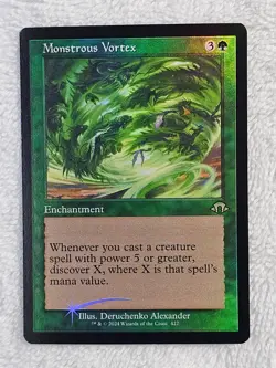 MTG Monstrous Vortex Retro Frame FOIL Modern Horizons 3 (MH3) #427 Card U NM - Image 2