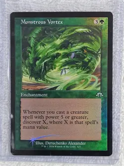 MTG Monstrous Vortex Retro Frame FOIL Modern Horizons 3 (MH3) #427 Card U NM - Image 4