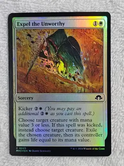 MTG Expel the Unworthy FOIL Modern Horizons 3 (MH3) #25 Magic Card NM - Image 1