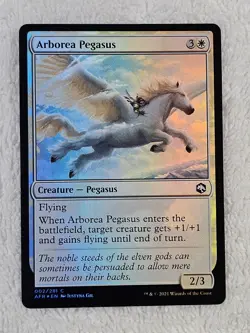 MTG Arborea Pegasus FOIL - Adventures in the Forgotten Realms # 2 NM - Image 1