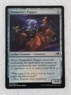 MTG Dramatist's Puppet FOIL #244 Kamigawa Neon Dynasty Magic Card NM - Image 1