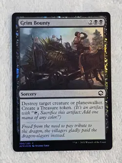 MTG Grim Bounty FOIL #106 Adventures in the Forgotten Realms Card NM - Image 1