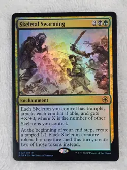 MTG Skeletal Swarming FOIL - Adventures in the Forgotten Realms #232 Rare NM - Image 2