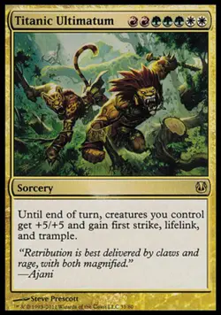 1x Titanic Ultimatum NM-Mint, English Duel Decks: Ajani vs Nicol Bolas MTG Magic - Image 1