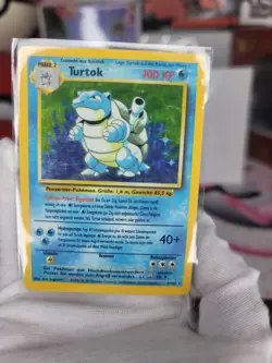 Pokemon Blastoise Turtok Base Set German *Heavily Played* 2/102 Holo WOTC 1999 - Image 2