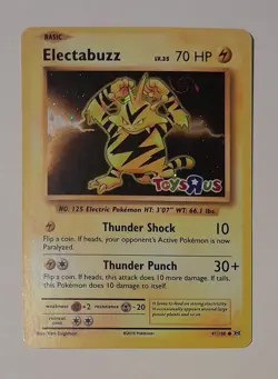 Pokemon TCG Electabuzz Toys R Us Promo Holo XY Evolutions MP Small Crease - Image 1