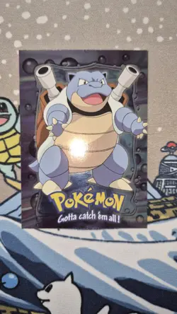 1999 Pokemon Card Topps E9 Of 12 Stage 3 Blastoise Blue Unlimited NM TCG WOTC - Image 1