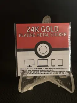 Eevee 24k Gold Plated Pokemon Sticker Korean Striking Popping Candy #T - Image 2