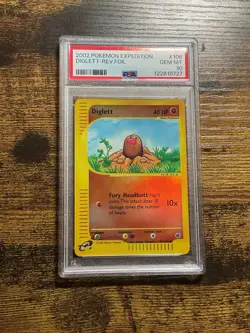 PSA 10 Diglett 106/165 Reverse Holo 2002 Pokemon Expedition New Cert - Image 1