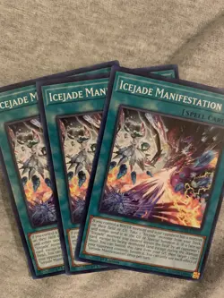 Yugioh! 3x Icejade Manifestation MP24-EN321 Common 1st Ed NM - Image 1