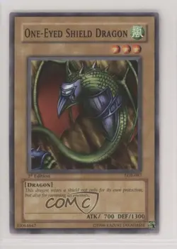 One-Eyed Shield Dragon 1st Ed. YuGiOh Legend of Blue Eyes White #LOB-087 2002 - Image 1