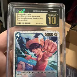 2024 ONE PIECE JAPANESE P-055 PREMIUM BOOSTER MONKEY D LUFFY CGC 10 PRISTINE - Image 4