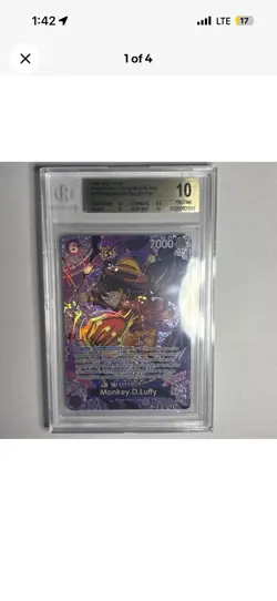 💎One Piece CCG Beckett 10 SP Monkey D Luffy ST26-005💎 - Image 1