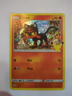 Litten McDonald's Holo 25th Anniversary Pokemon Card - Image 1