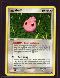 Igglybuff Non-Holo 2004 Pokemon Card 37/101 EX Hidden Legends Set NM - Image 1