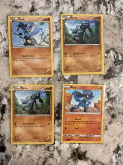 Pokemon Riolu TCG Lot of 4 Near Mint English Cards NM - Image 1