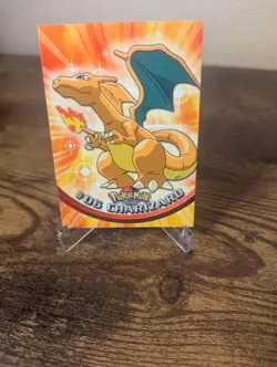Topps Charizard Pokemon Card #06 Non-Holo Blue Label Logo - Image 1