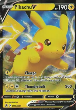 Pikachu V - Holo Promo SWSH: Sword & Shield Promo Cards SWSH061 MP - Image 1