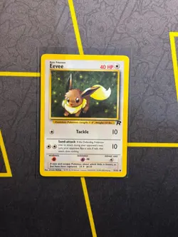 Eevee 55/82 - Pokemon TCG Team Rocket Unlimited Card WOTC MP - Image 1