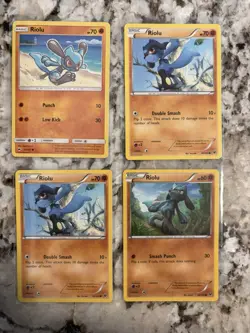 Pokemon Riolu TCG Lot of 4 Near Mint English Cards NM - Image 1