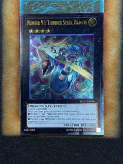 Yugioh Number 91: Thunder Spark Dragon REDU-EN098 Ultimate Rare MP - Image 1