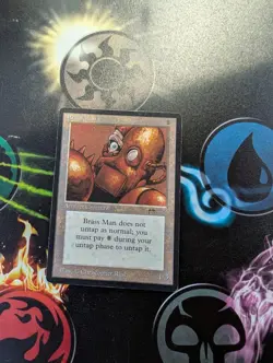 Brass Man Uncommon Card Arabian Nights Magic the Gathering MP Condition - Image 1