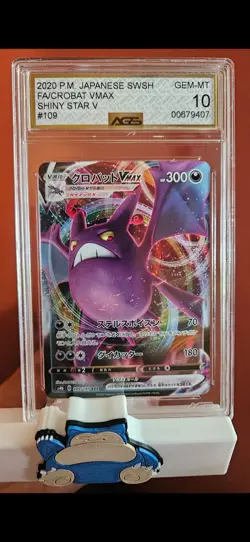 CGC/AGS Graded Japanese Pokemon 7-Card Holo Lot Eevee ex Gengar Crobat VMAX - Image 3