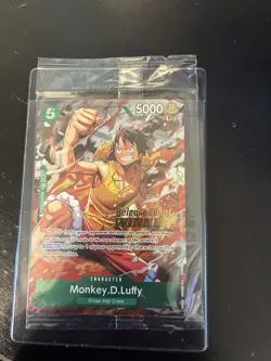 Monkey D Luffy P-135 Winner Stamp OP16 Pre-Release Event Promo Card Sealed - Image 3