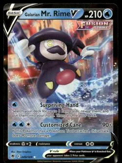 Pokemon Cards Galarian Mr. Rime V 049/189 Astral Radiance Holo V Rare NM - Image 1