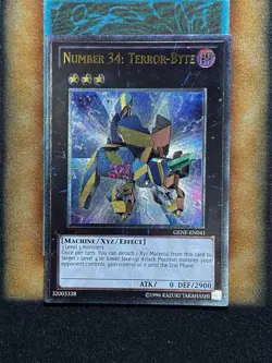 Yugioh Number 34: Terror-Byte GENF-EN041 Ultimate Rare LP - Image 1